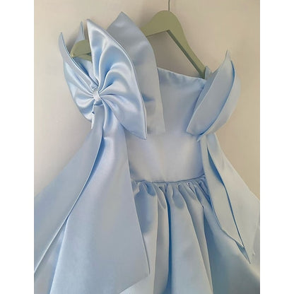 Girls' Girl Kids Party Dress Solid Color Flower