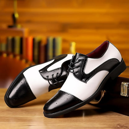 Shoes with White Men's Black Color-Blocked and