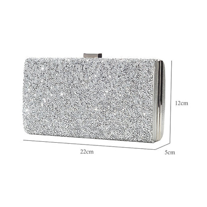 Glitter Silver Women's Clutch
