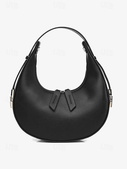 Crescent Silver Ivory with Bag Hobo - Elegant Hardware Sleek