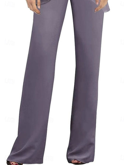 Dress Elegant Bride Simple Wedding the Pantsuit Mother of Guest