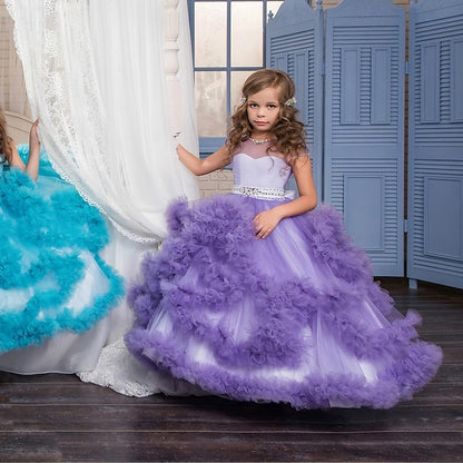Girls' Girl Flower Kid's Princess Dress