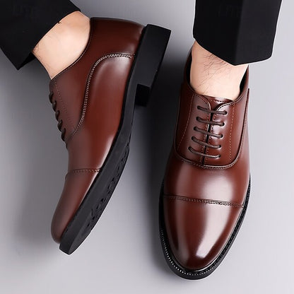 Cap-Toe Dress – Shoes Design Oxford Brown Classic Men's