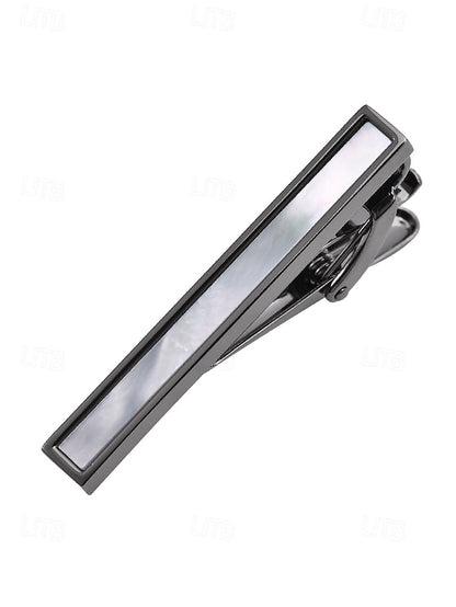 tie of pearl mother Men's with inlaid clip brass and