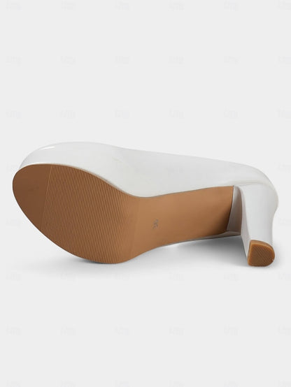 Victorian-Style 1950s Pink Women's Faux - Platform Heels