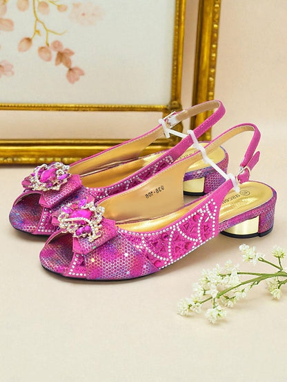 and Gold Women's Heels Clutch Slingback Rhinestone Matching