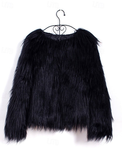 Comfortable Coat Leathers Fur Faux Warm Women's Furs