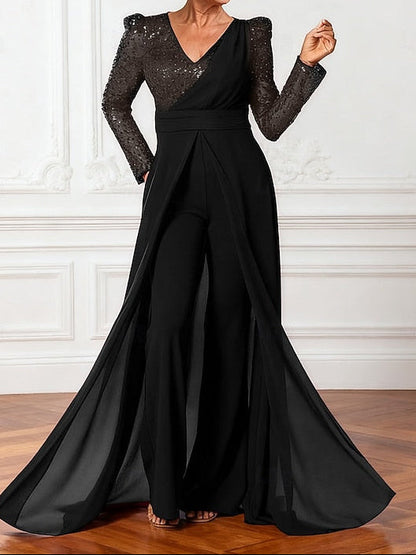 the Bride Sparkle Elegant Jumpsuits Shine Mother of Dress