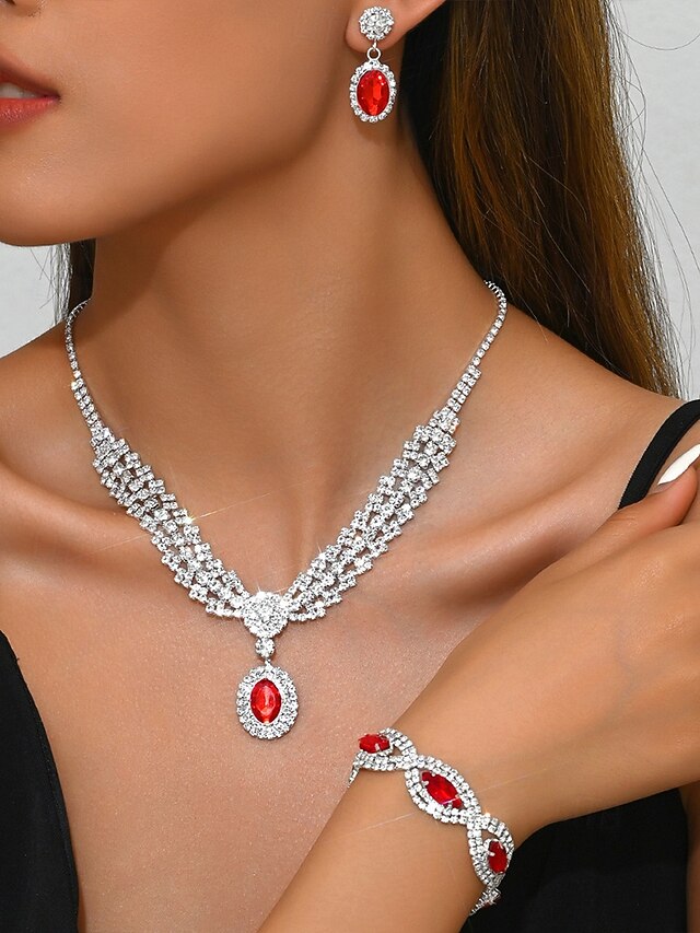 Set Women for Green – Elegant Crystal Luxury Jewelry Necklace