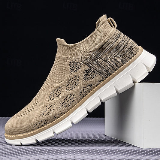 Wholesale SampleMen's Textured Knit Slip-On Sneakers, Comfort Fit with