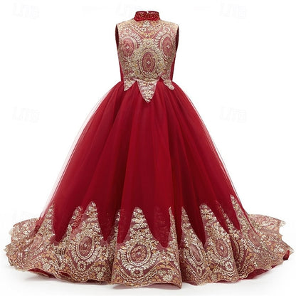 Dress Girls' Flower Kid's Evening Formal Gown Girl