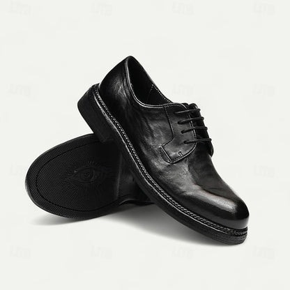 Goodyear Men's Clean with Derby Shoes Welt Leather and Tan