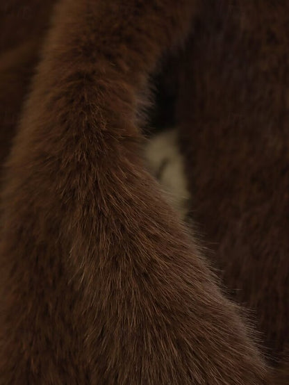 Women's Comfortable Buttons Fur Coat Warm Teddy Faux