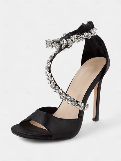 Heels Rhinestone-Embellished Elegant Stiletto – Women's
