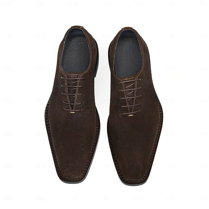 Genuine Men's Leather - Oxford Cowhide Suede Shoes