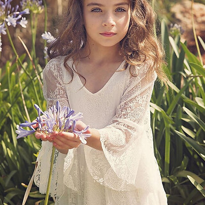 Lace Formal Dress Flower Kid's Girls' Girl