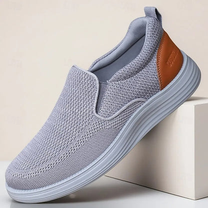 Slip-On Navy – Stretch Breathable Men's Knit Sneakers