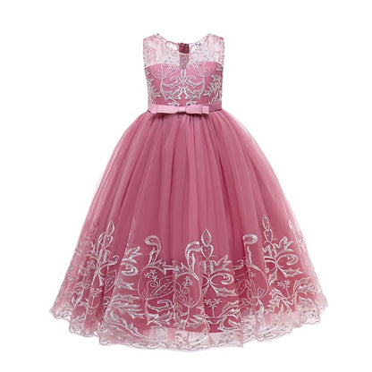 Dress Wedding Flower Sleeveless Christening Girls' Kids
