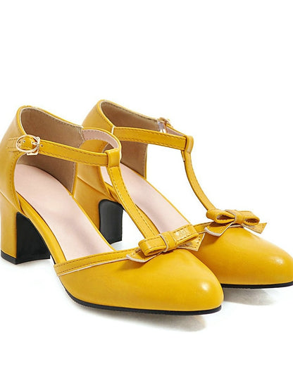 Heels Chunky 1950s Vintage Retro Shoes T-strap heels 20s Roaring