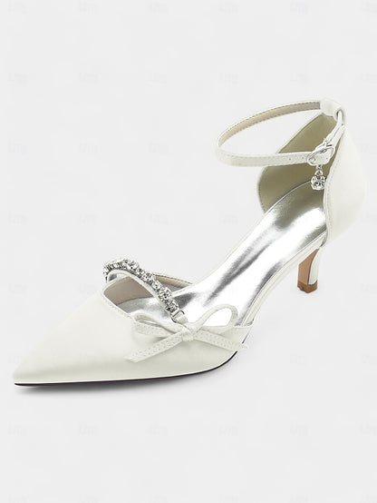 Kitten Shoes for Wedding Elegant Women – Heel Pointed-Toe