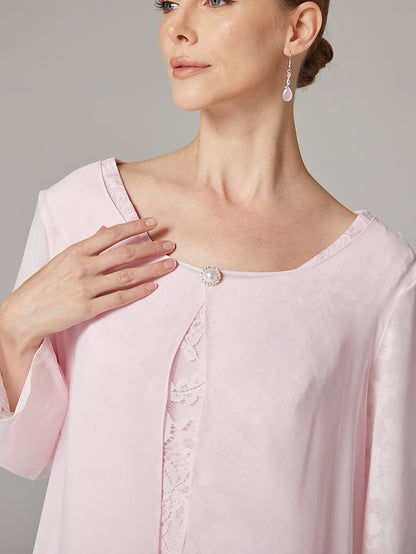 Piece of Beach Mother A-Line the Bride Wedding Suit Two Dress