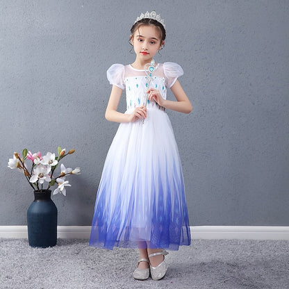 Girl Flower Cosplay Girls' Dress Elsa Princess Movie
