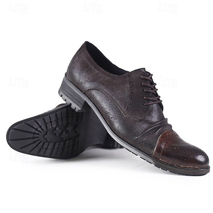 Oxford Leather Genuine – Men's Shoes Brogue Vintage