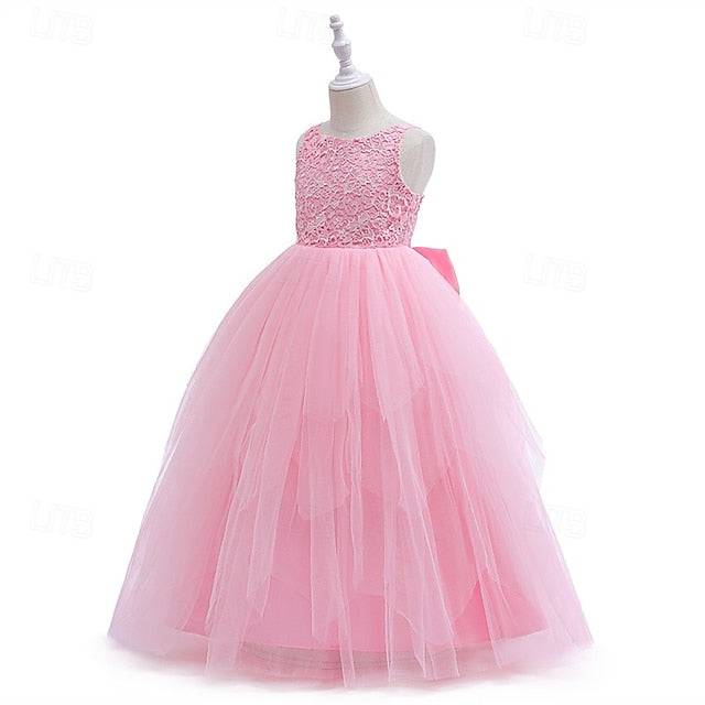Girl Girls' Kid's Flower Princess Dress