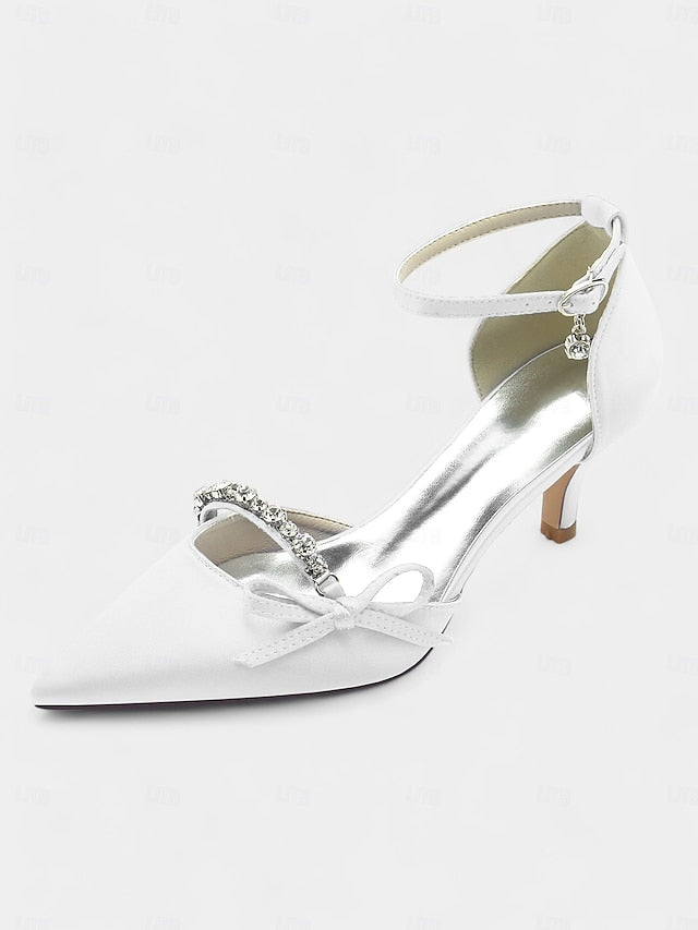 Kitten Shoes for Wedding Elegant Women – Heel Pointed-Toe