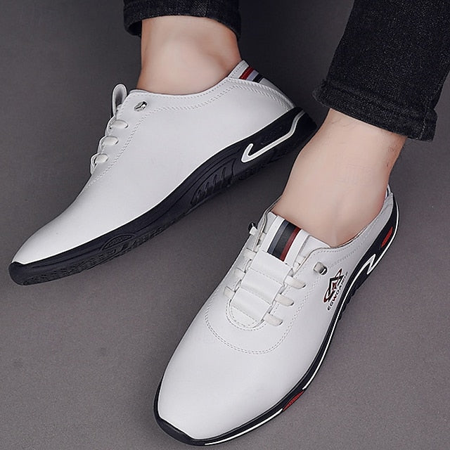 Men's White Slip-On Sports Sneakers – Lightweight