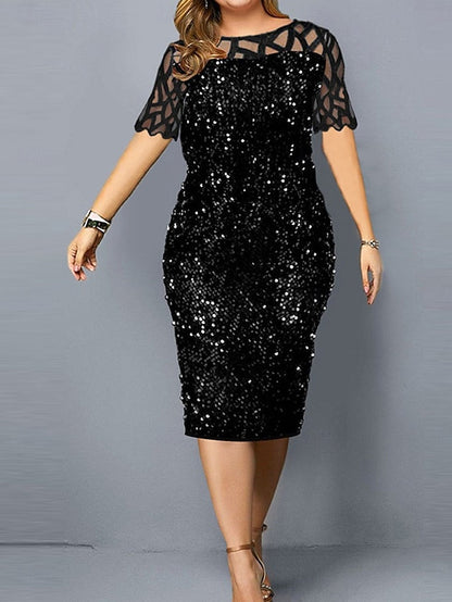 Neck Tea Crew Bride Mother Elegant Dress the Length of