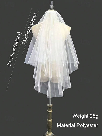Classic Elegant Soft Veil – Tulle Bridal with Two-Layer