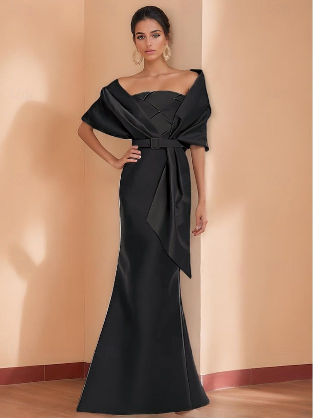 Mermaid Elegant / Trumpet Dress Evening Black Formal Gown