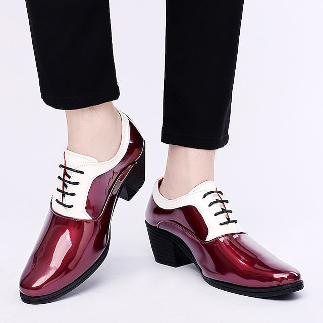 White Faux Red Shoes Patent Oxford – and Leather Men's
