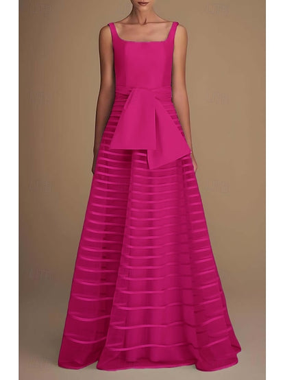 Dress A-Line Formal Evening Floor Gown Performance Elegant