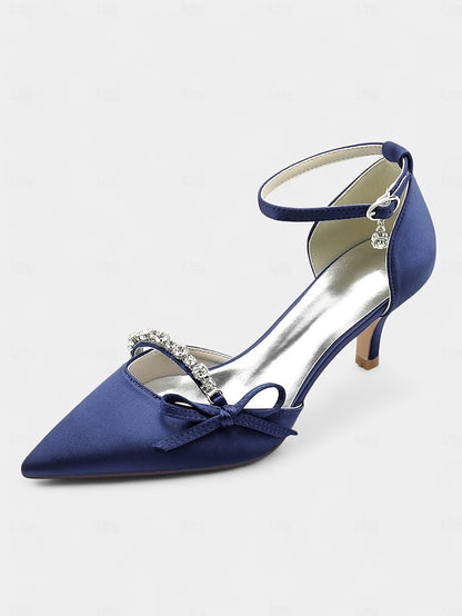 Kitten Shoes for Wedding Elegant Women – Heel Pointed-Toe