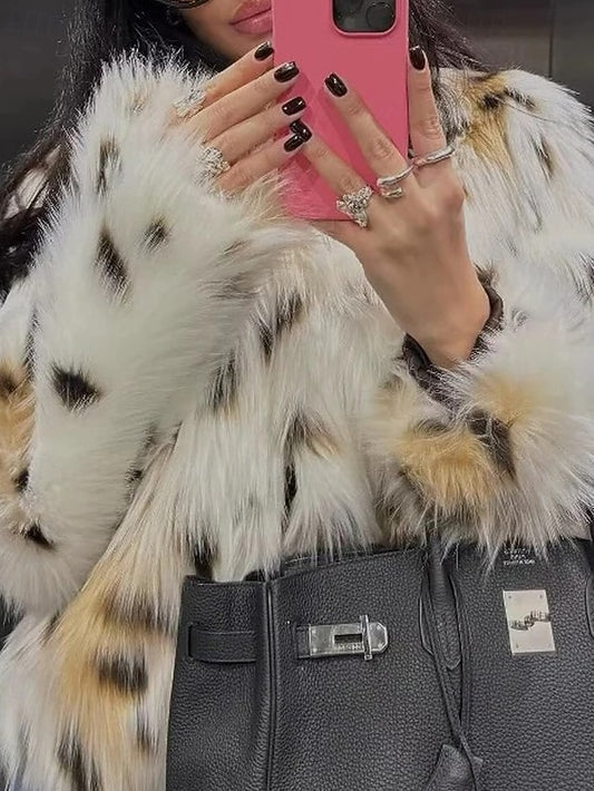 Leathers Warm Comfortable Fur Women's Faux Coat Furs