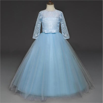 Dress Kids Years Prom Lace Princess 3-13 Flower Girl