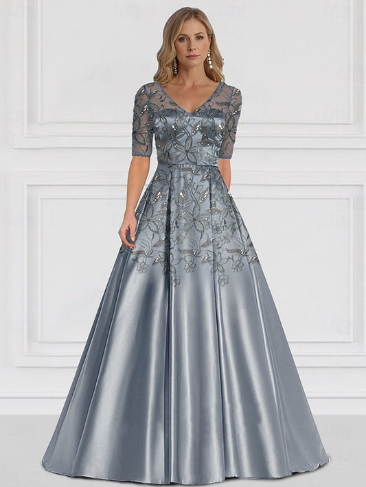 of Bride the V A-Line Dress Elegant Simple Guest Wedding Mother