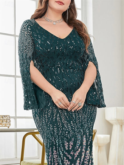 Elegant Plus Bride Size of the Curve Mother Party V Dress