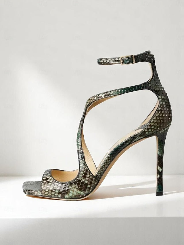 Stiletto Elegant - Heels Women's Satin Lavender Crisscross