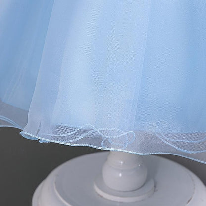 Sequin Wedding Girls' Kids Dress Sleeveless Floral Party