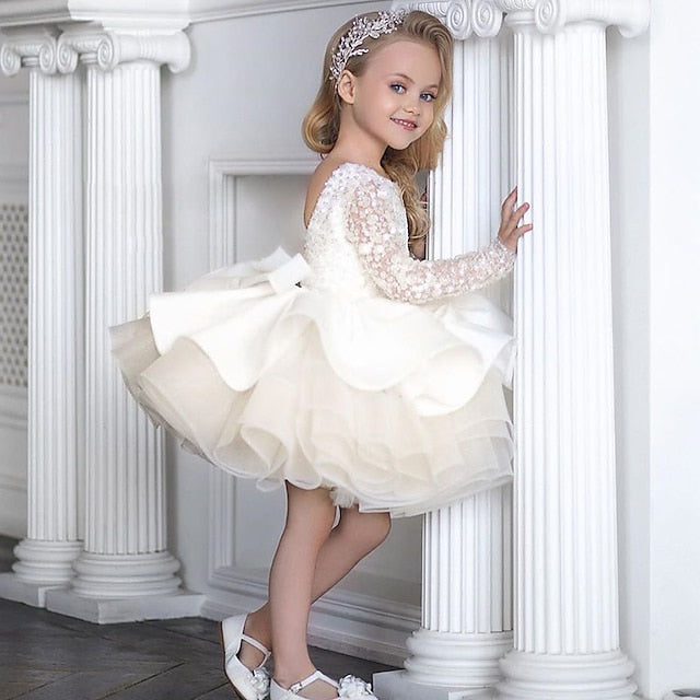 Party Kids Girls' Solid Girl's Flower Dress