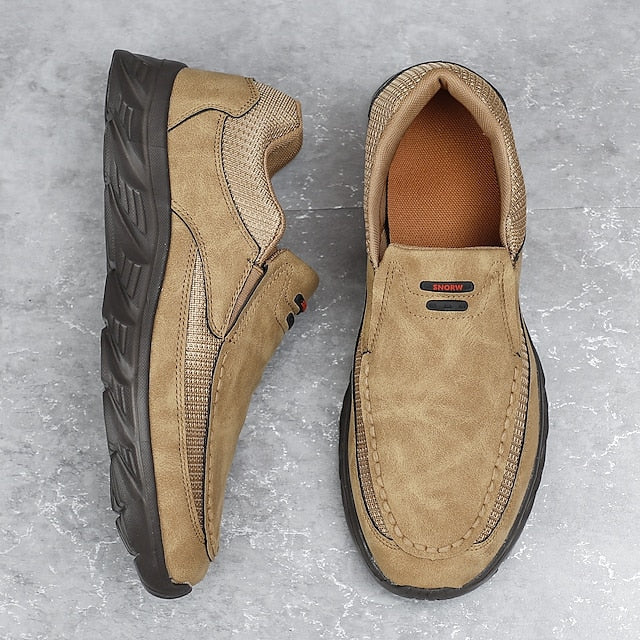 Men's Suede Slip-On Loafers – Lightweight, Breathable