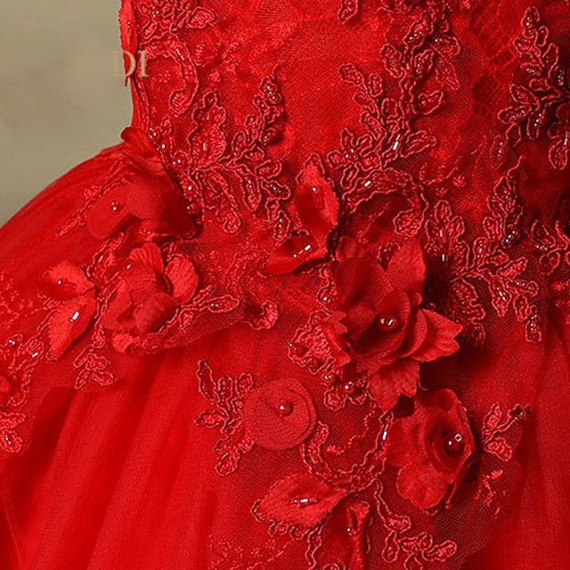 Princess Girl Flower Party Girls' Dress