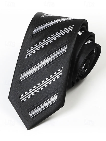 Positioning Tie Pattern 6cm Narrow - Stripe Men's