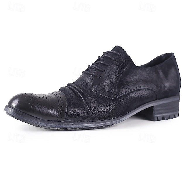 Oxford Leather Genuine – Men's Shoes Brogue Vintage