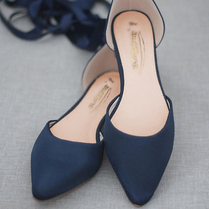 Comfortable Ballet Ribbon Satin Tie – Women's Flats