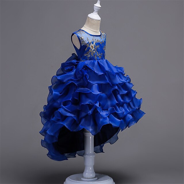 Floral Ruffle Kids Wedding Girls' Summer Dress 4-13 Party
