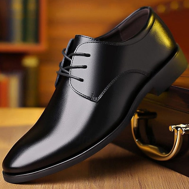 Lace-Up Black Glossy Classic Formal – Shoes Derby Men's